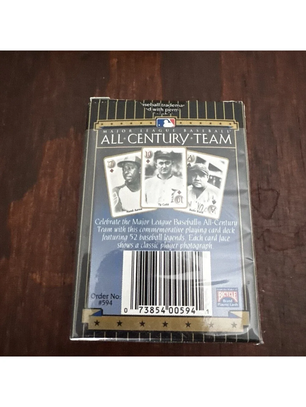 MLB All Century Team Playing Cards Full Set LIMITED EDITION! NEW Open Box